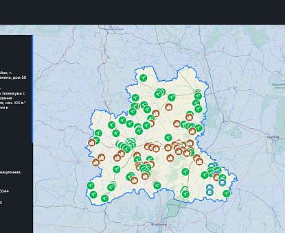 Investment map of the Lipetsk region